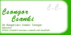 csongor csanki business card